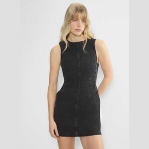 DENIM FORUM x ARITZIA | The Shift Denim Mini Dress in Black Eyeliner | Size XS